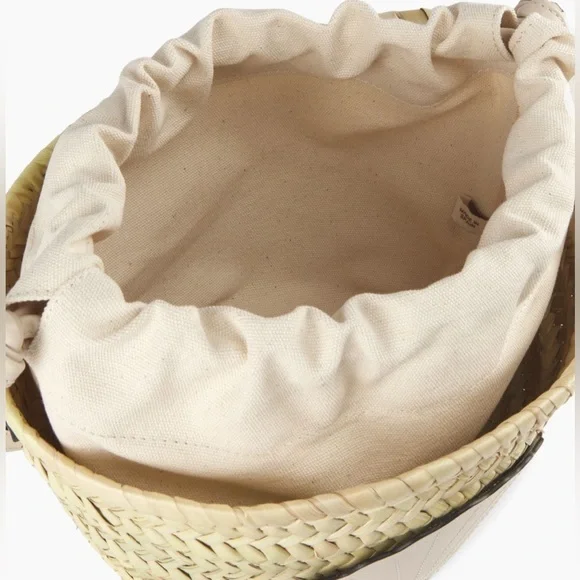Poolside Mini Ibiza Handwoven Basket Crossbody Bag Coconut - Picture 16 of 16